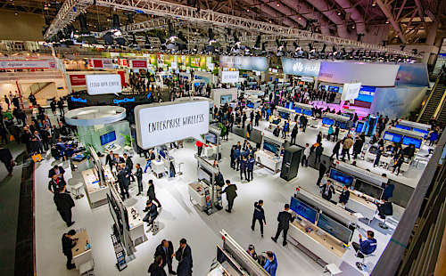 aerial view of exhibition room